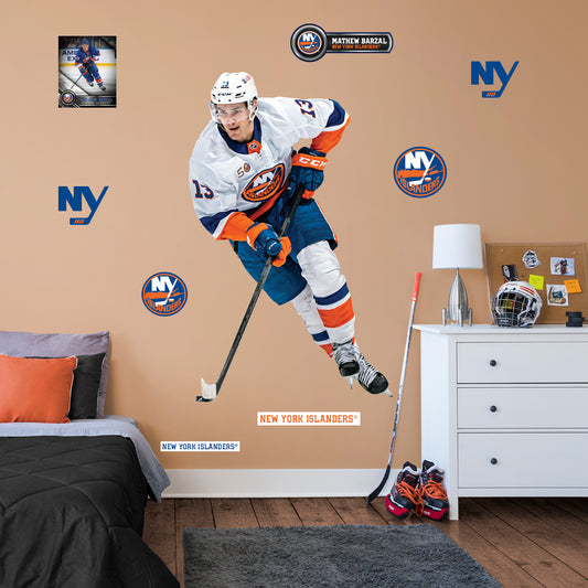 New York Islanders: Mathew Barzal 2023        - Officially Licensed NHL Removable     Adhesive Decal