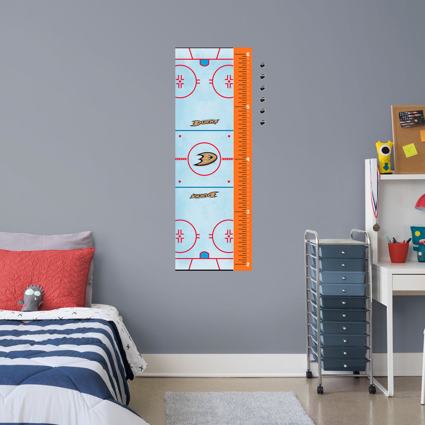 Anaheim Ducks: Rink Growth Chart - Officially Licensed NHL Removable Wall Graphic