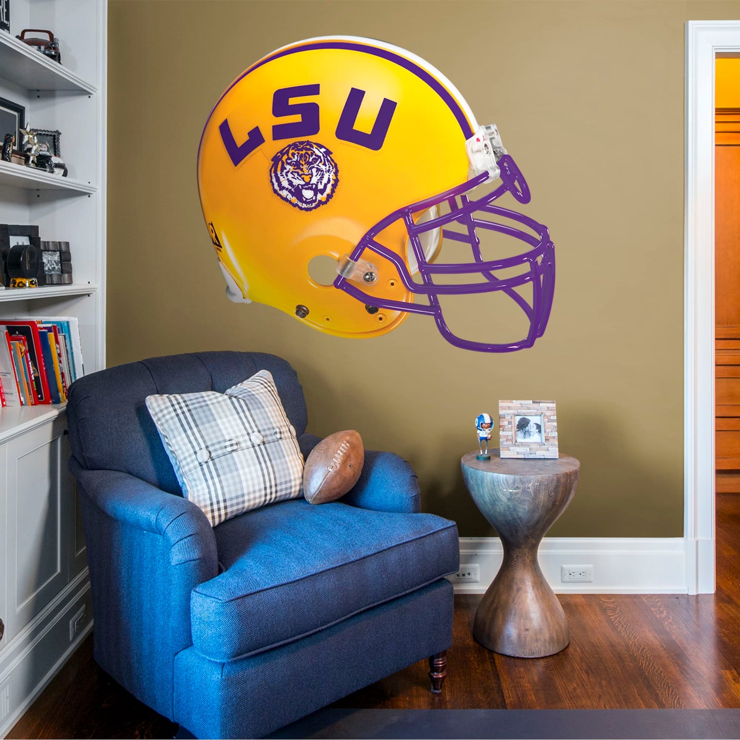 Louisiana State U: LSU Tigers Helmet        - Officially Licensed NCAA Removable     Adhesive Decal