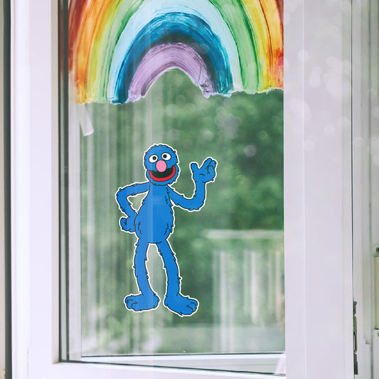Grover Window Cling        - Officially Licensed Sesame Street Removable Window   Static Decal