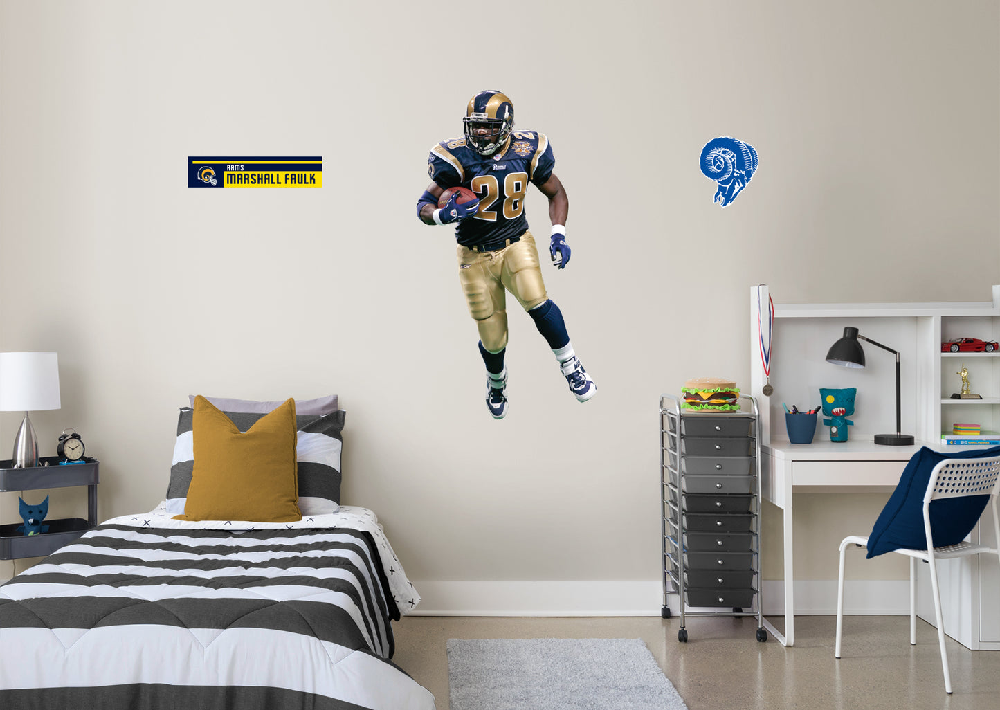 St. Louis Rams: Marshall Faulk Legend - Officially Licensed NFL Removable Adhesive Decal