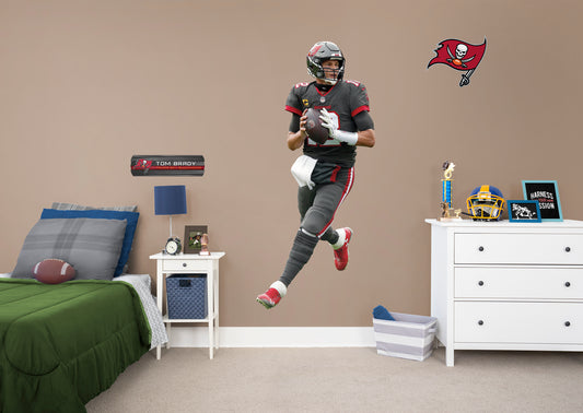 Tampa Bay Buccaneers: Tom Brady 2021        - Officially Licensed NFL Removable Wall   Adhesive Decal