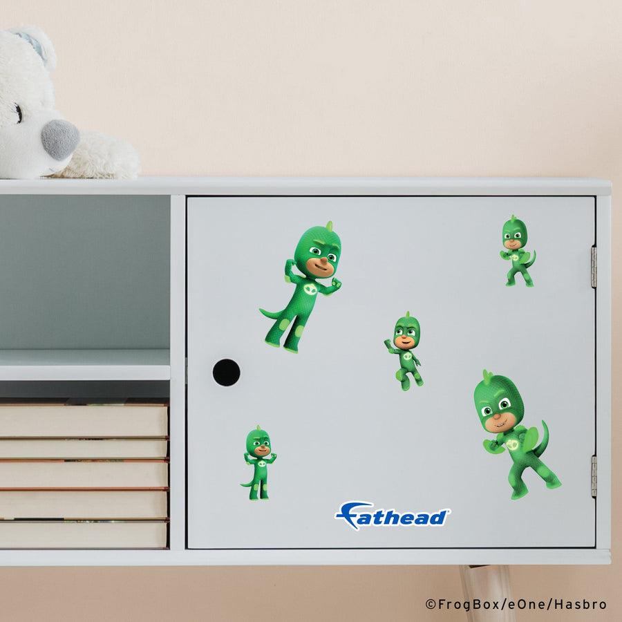 PJ Masks - 5 Gekko Minis (Mixed Sizes) - Official Hasbro - Reusable Vinyl Decals