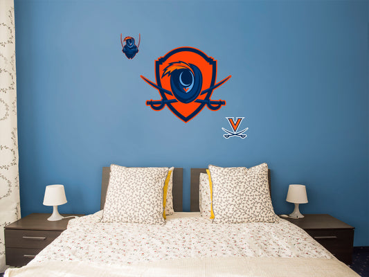 Virginia Cavaliers:   Shield Logo        - Officially Licensed NCAA Removable     Adhesive Decal