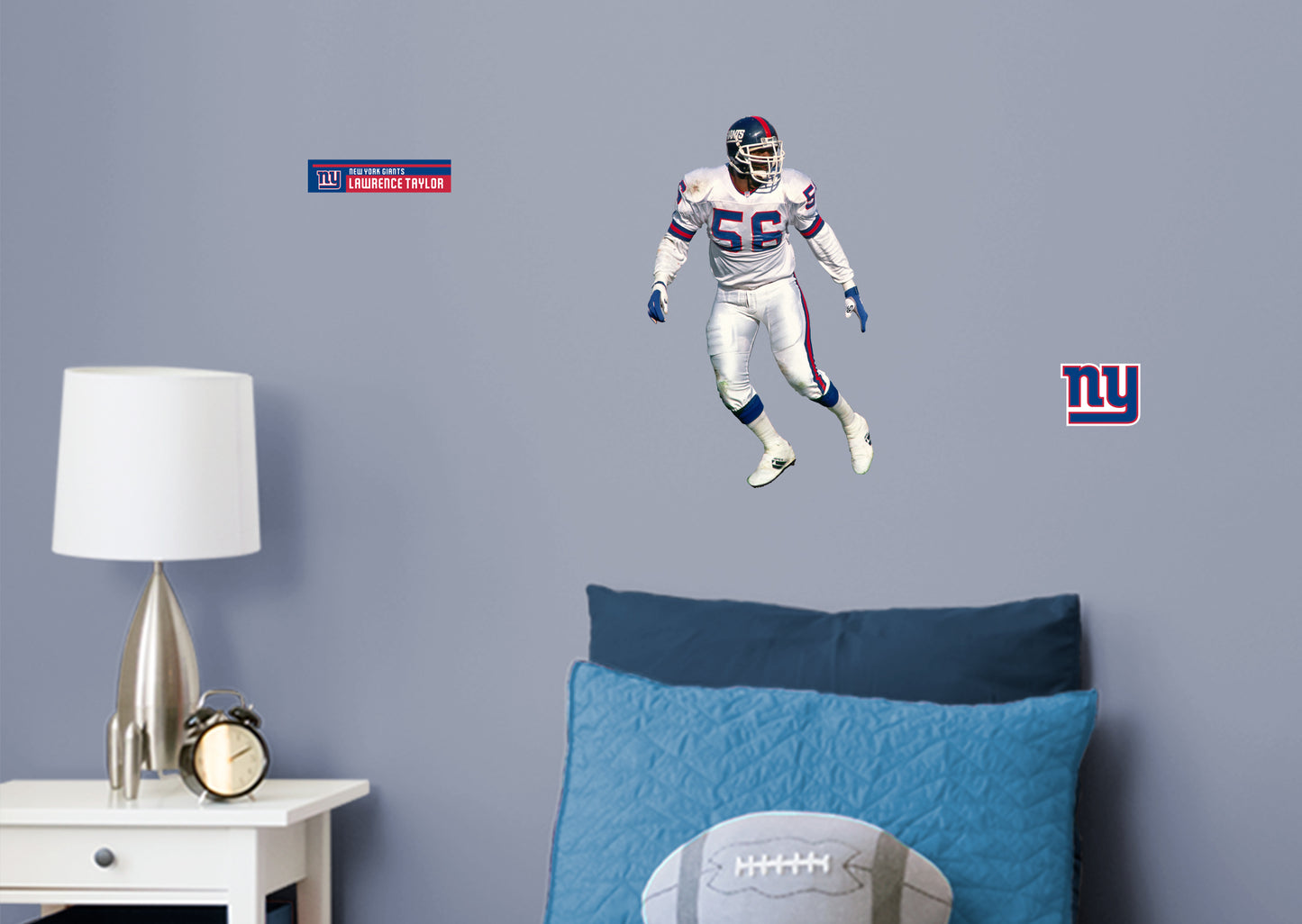 New York Giants: Lawrence Taylor 2021 Legend        - Officially Licensed NFL Removable Wall   Adhesive Decal