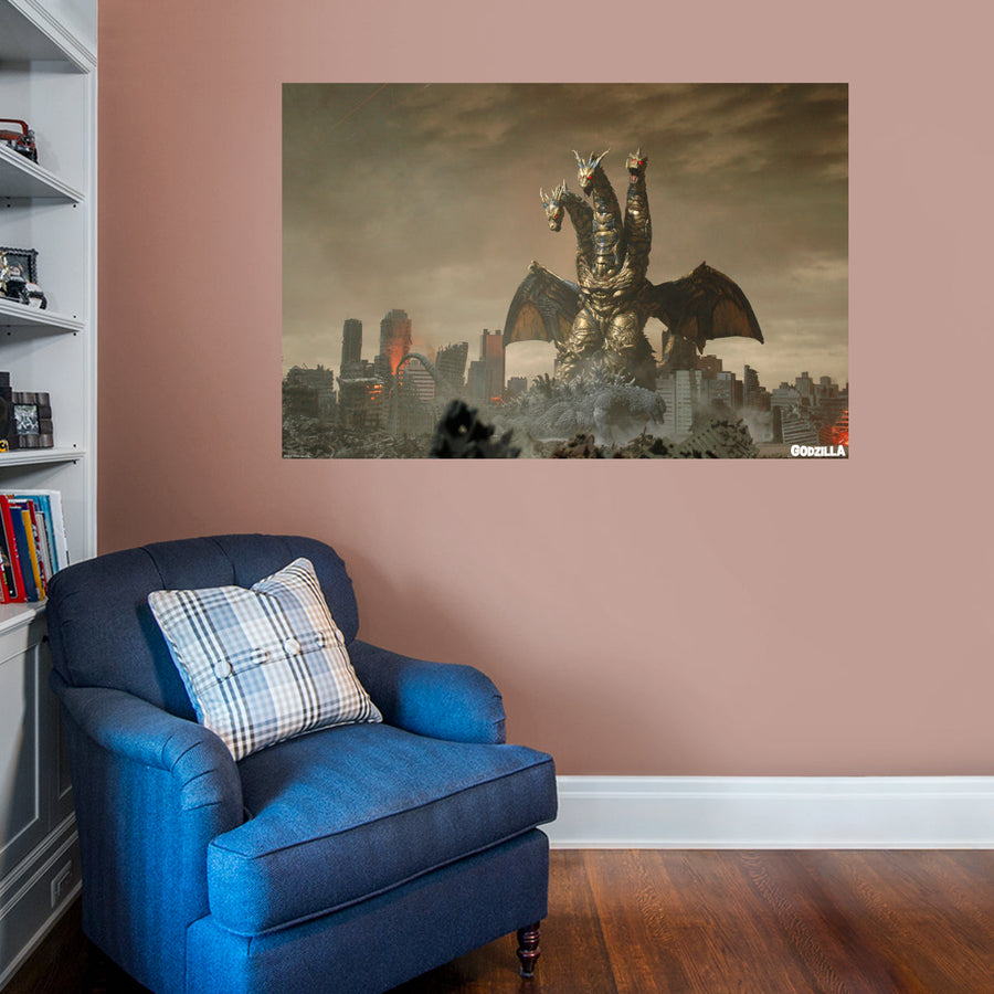 Godzilla - Movie Scene - Peel & Stick Poster - Official Toho - Godzilla Final Wars - Reusable Vinyl Wall Decal