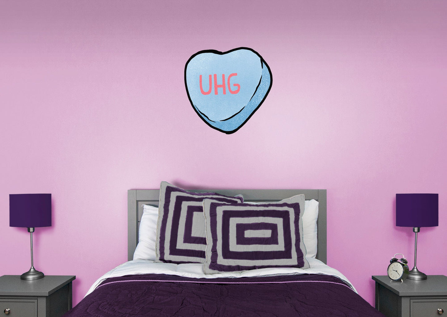 Ugh Heart        - Officially Licensed Big Moods Removable     Adhesive Decal