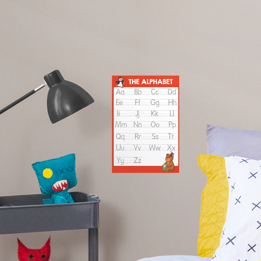 Dry Erase Educational The Alphabet - Removable Wall Decal
