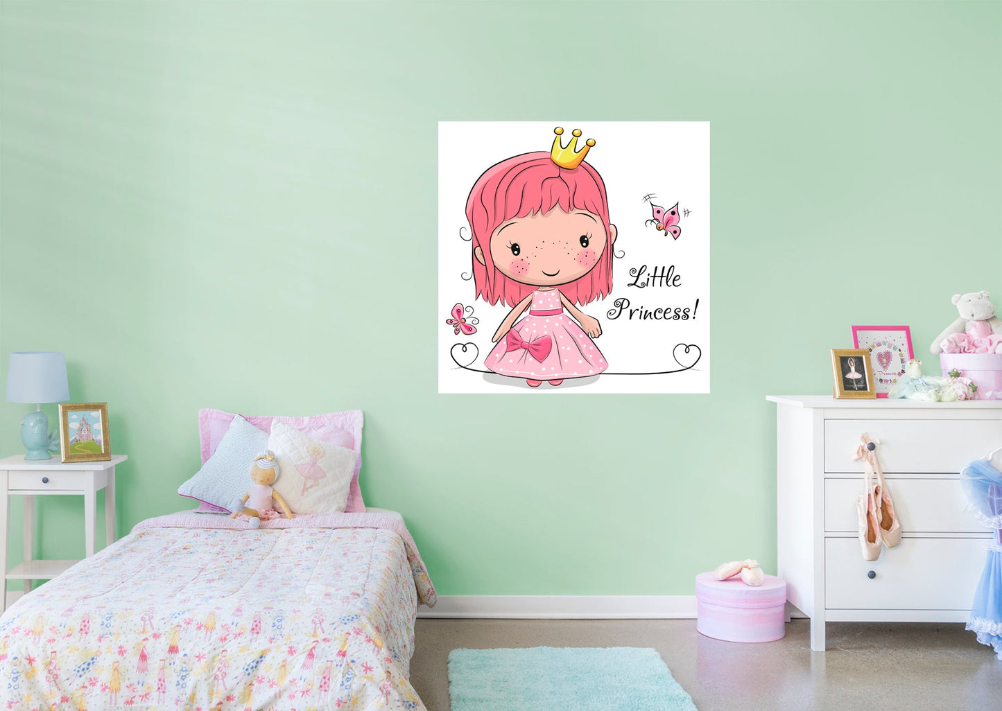 Nursery Princess:  Little Princess Mural        -   Removable Wall   Adhesive Decal