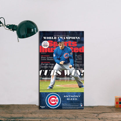 Chicago Cubs: Anthony Rizzo November 2016 Champions Commemorative Sports Illustrated Cover Mini Cardstock Cutout - Officially Licensed MLB Stand Out