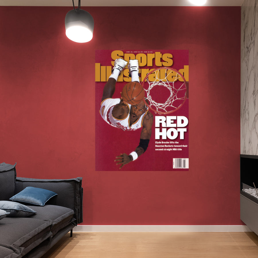 June 1995 Sports Illustrated Cover - Peel & Stick Poster - Official NBA - Houston Rockets - Reusable Vinyl Wall Decal