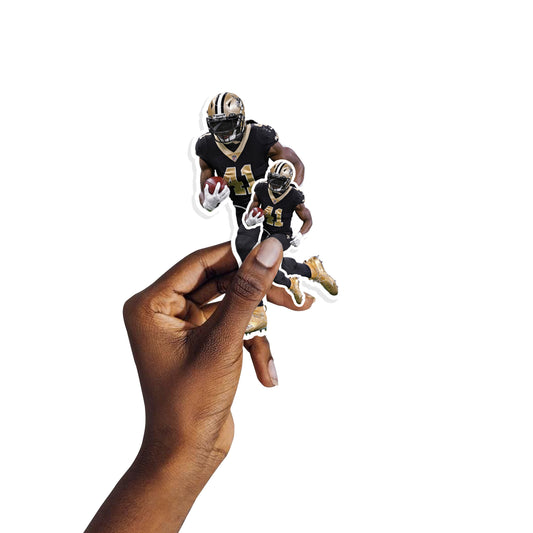 Sheet of 5 -New Orleans Saints: Alvin Kamara  Player MINIS        - Officially Licensed NFL Removable     Adhesive Decal