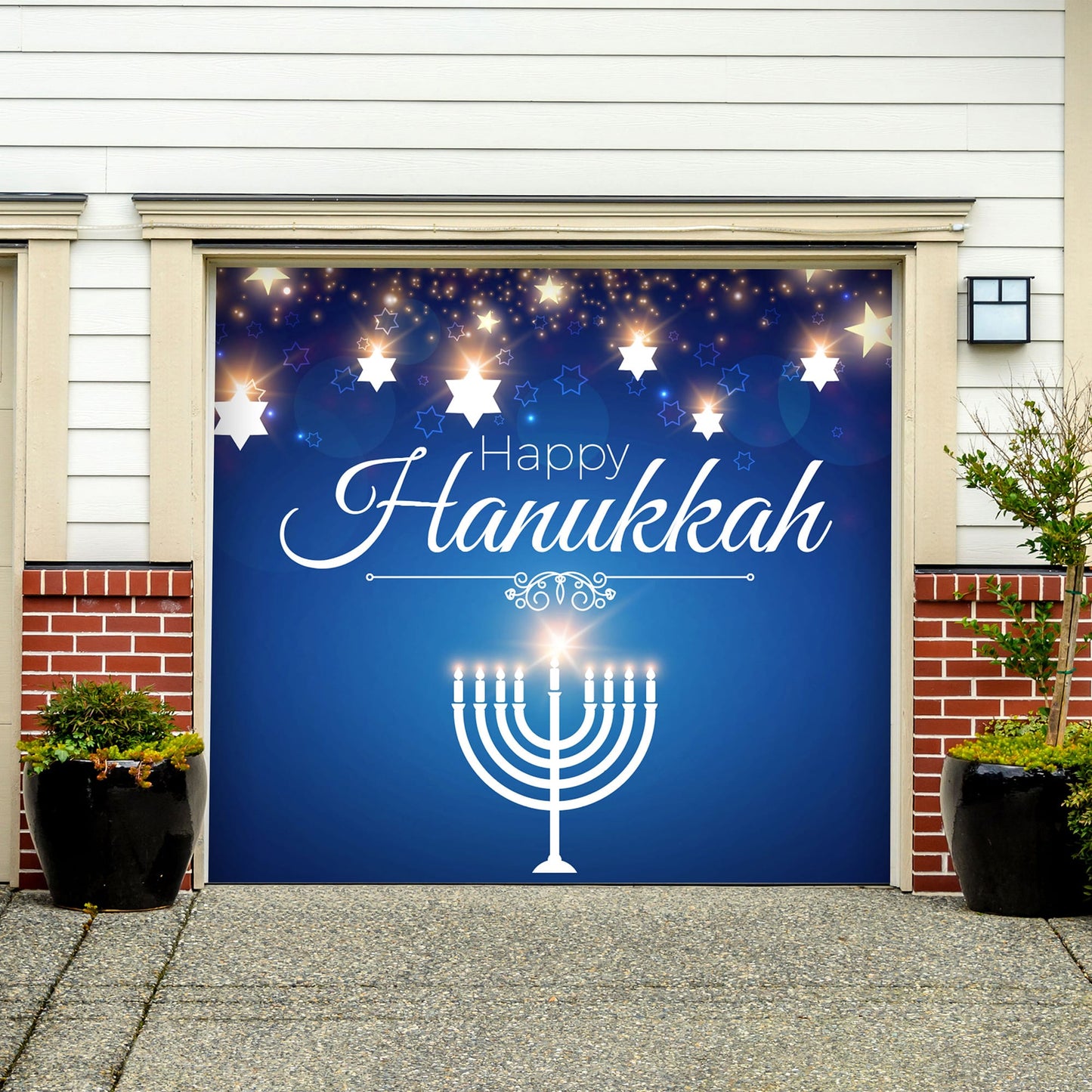 Menorah - Garage Door Banner