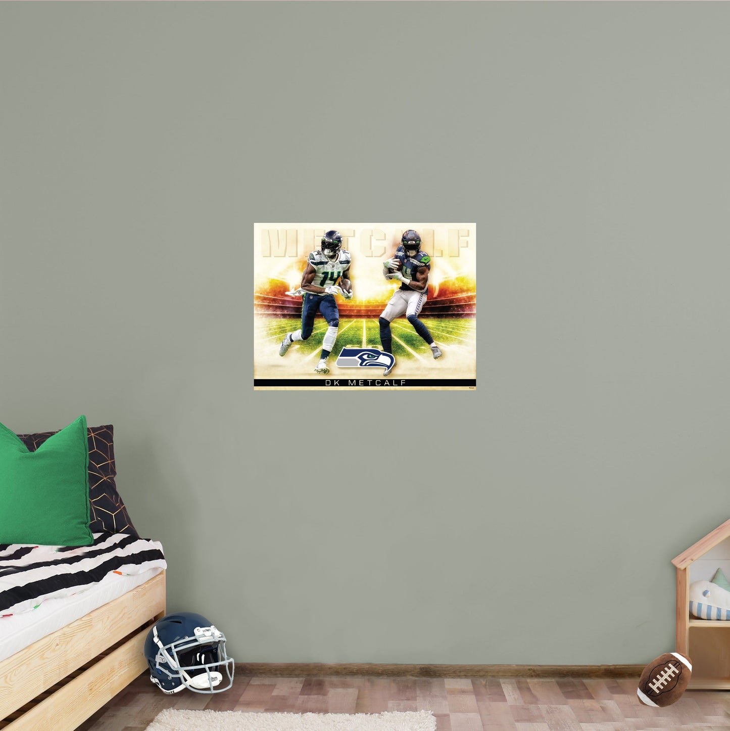 Seattle Seahawks: DK Metcalf Icon Poster - Officially Licensed NFL Removable Adhesive Decal