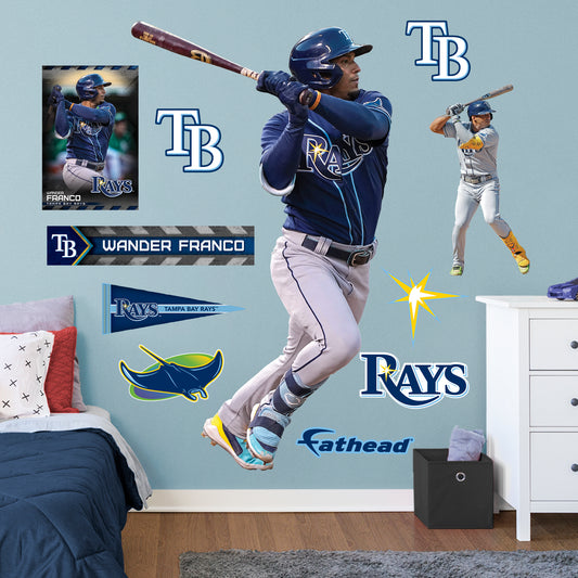 Tampa Bay Rays: Wander Franco 2022        - Officially Licensed MLB Removable     Adhesive Decal