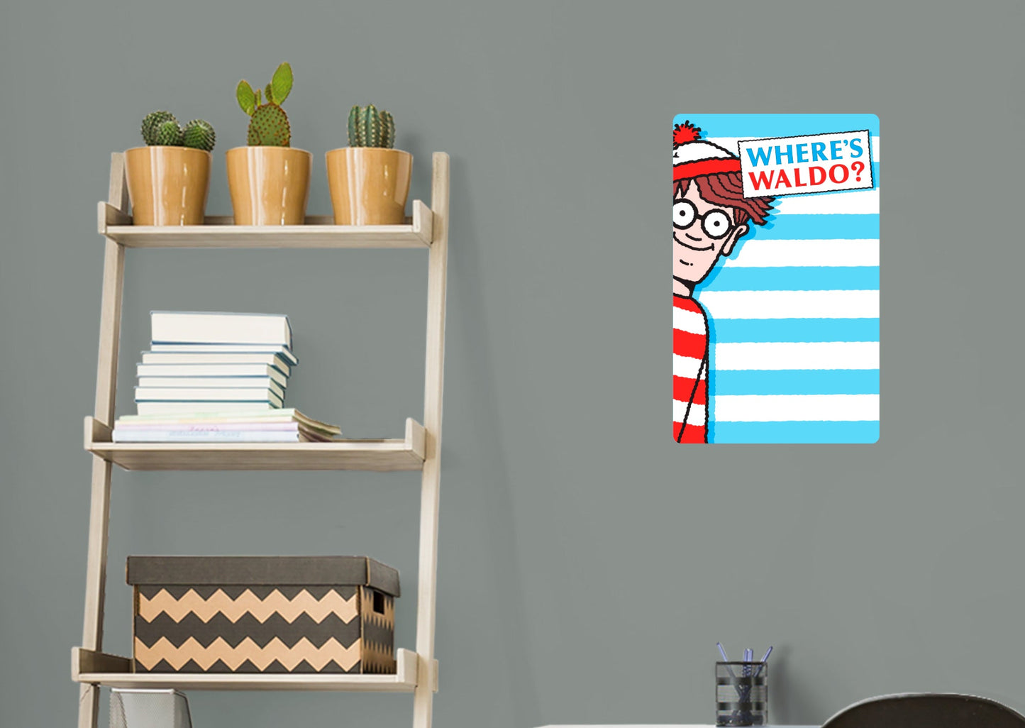 Where's Waldo: Stripes ONE Mural - Officially Licensed NBC Universal Removable Adhesive Decal