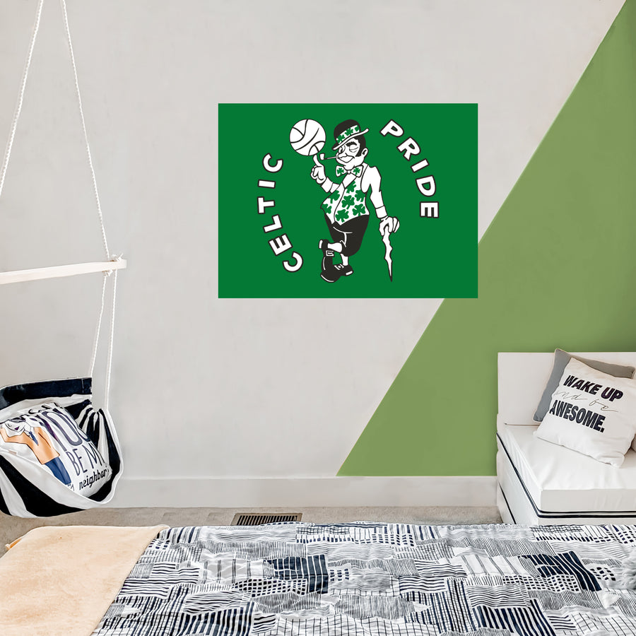 Boston Celtics - RealBig Hype Logo Collection - Official NBA - Reusable Vinyl Wall Decals