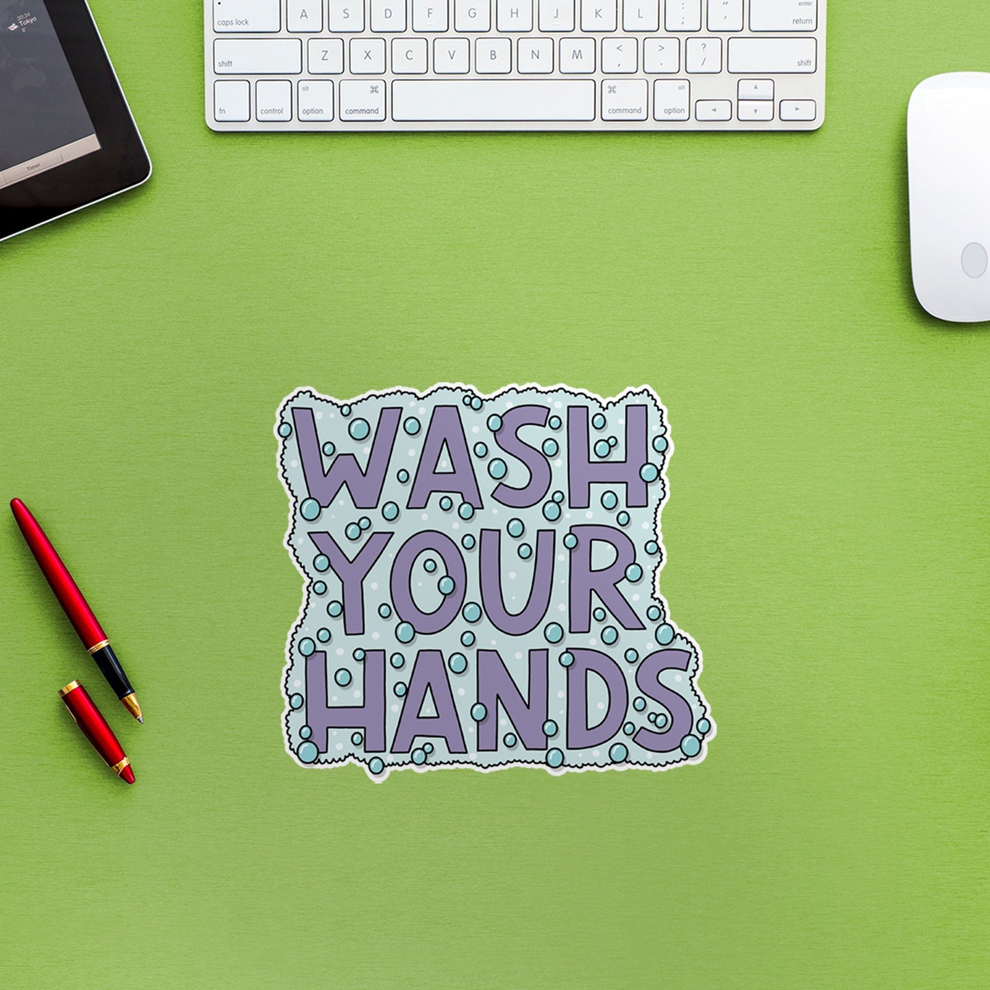 Wash Your Hands        - Officially Licensed Big Moods Removable     Adhesive Decal