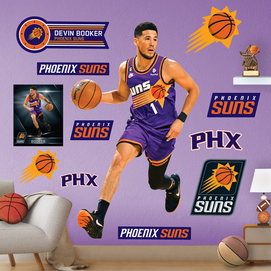 Phoenix Suns: Devin Booker 2022 Classic Jersey        - Officially Licensed NBA Removable     Adhesive Decal