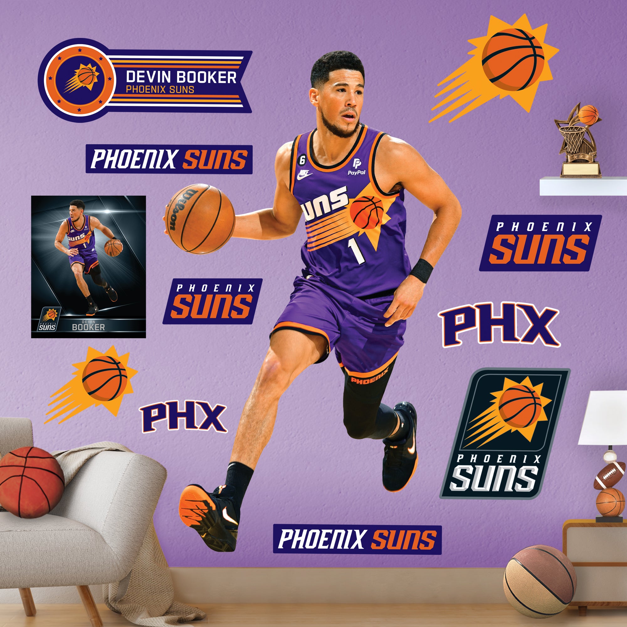 Phoenix Suns: Devin Booker 2022 Classic Jersey - Officially Licensed N –  Fathead