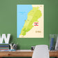 Maps of Asia: Lebanon Mural        -   Removable Wall   Adhesive Decal