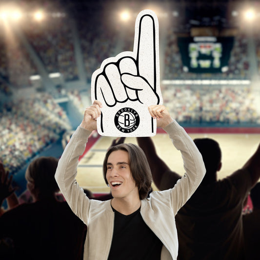 Brooklyn Nets:   Foamcore Foam Finger   Foam Core Cutout  - Officially Licensed NBA    Big Head