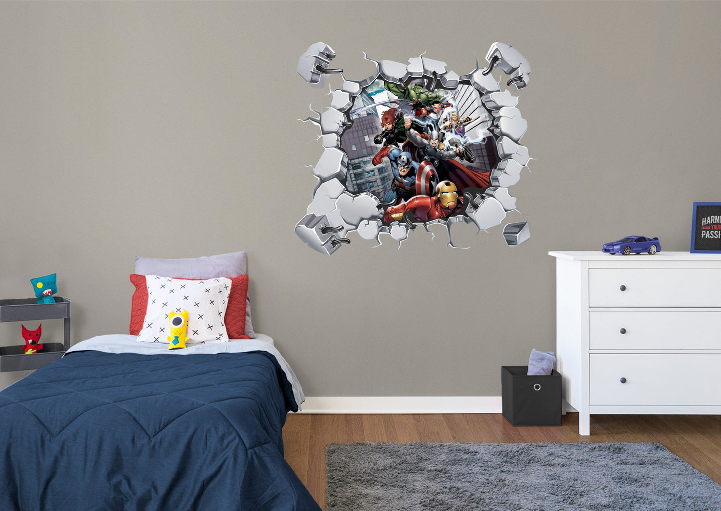 Avengers: Broken Wall 3 Instant Window - Officially Licensed Marvel Removable Adhesive Decal