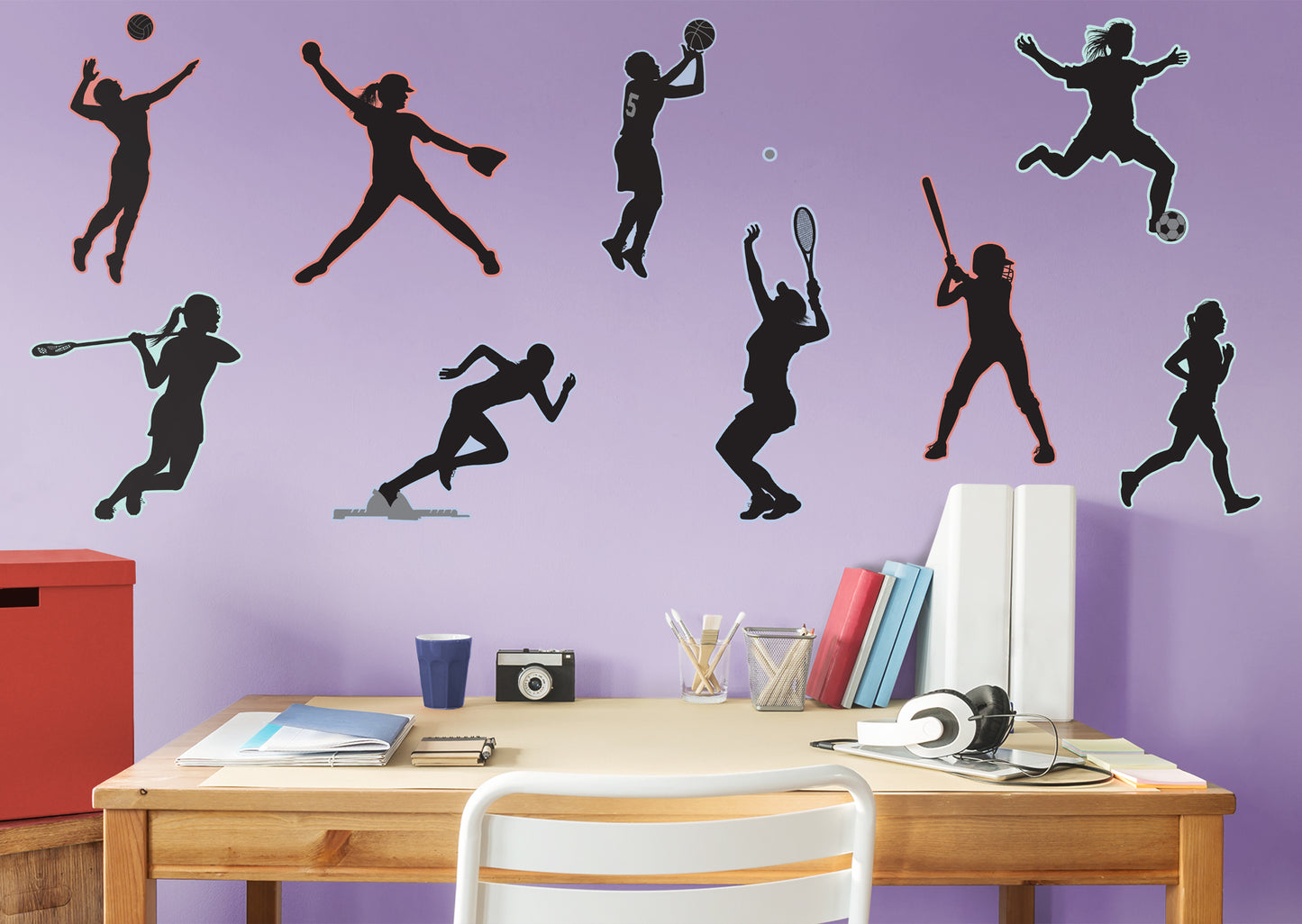 Women in Sports Silhouette Collection  - Removable Wall Decal