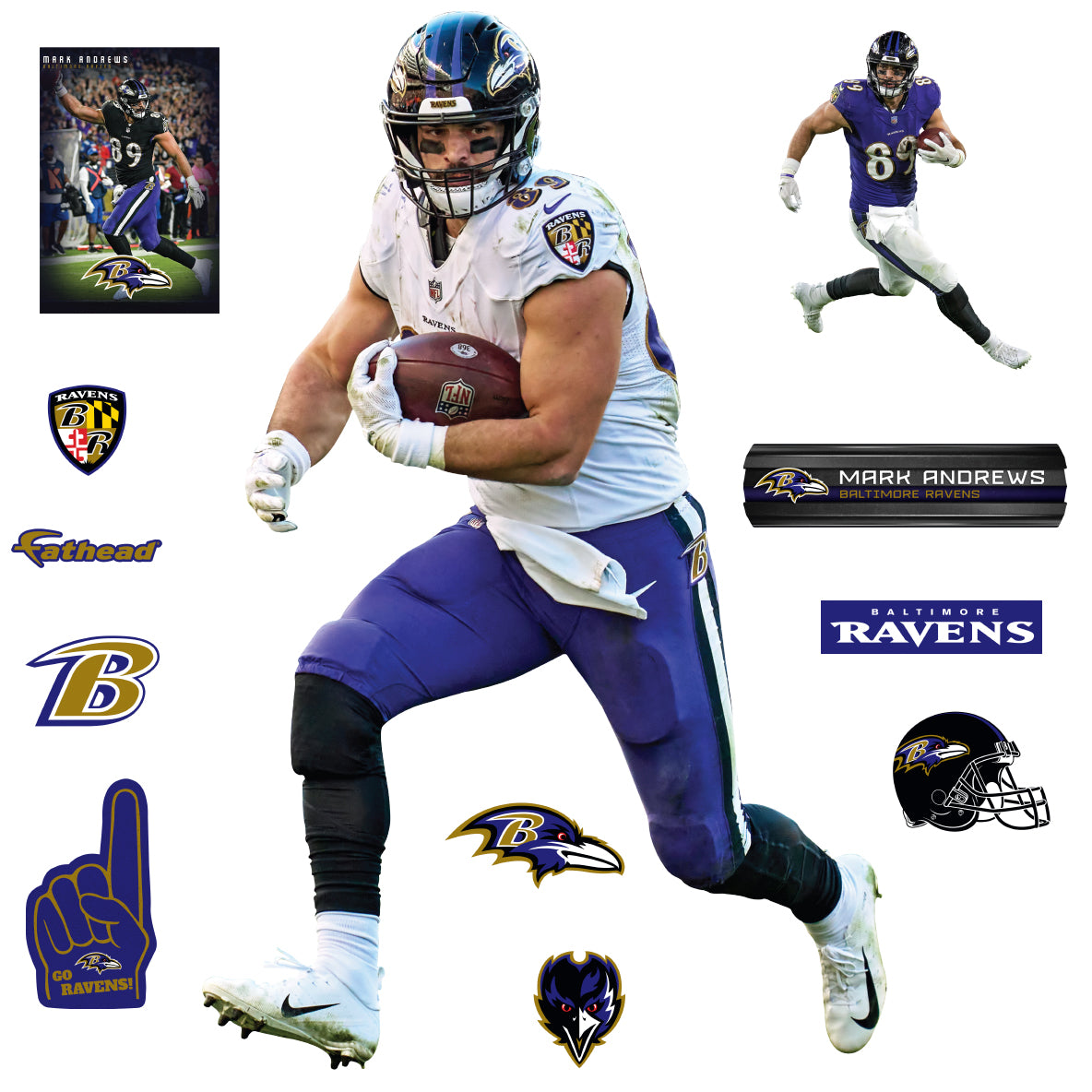 Baltimore Ravens Football Color Logo Sports Decal Sticker-Free Shipping