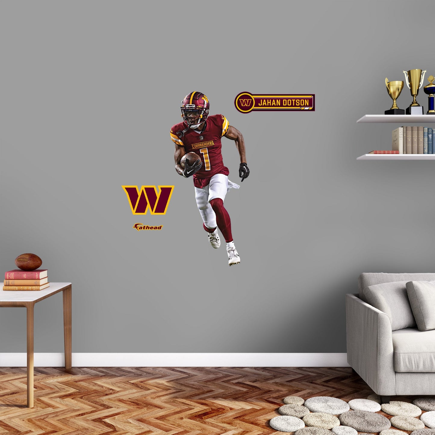 Washington Commanders: Jahan Dotson         - Officially Licensed NFL Removable     Adhesive Decal