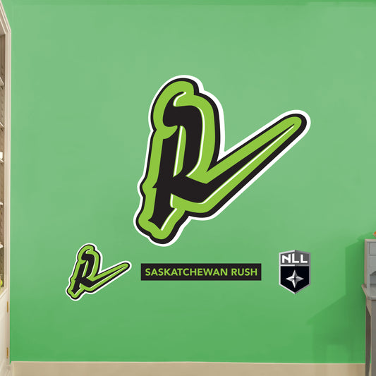 Saskatchewan Rush:   Logo        - Officially Licensed NLL Removable     Adhesive Decal