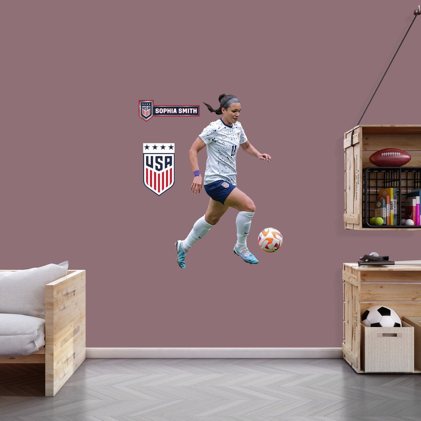 Sophia Smith         - Officially Licensed USWNT Removable     Adhesive Decal