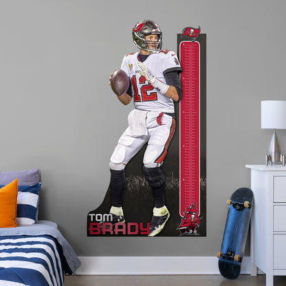 Tom Brady  Growth Chart  - Officially Licensed NFL Removable Wall Decal