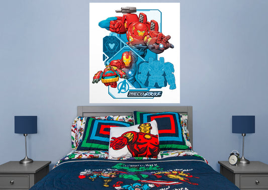 Avengers: Iron Man Blueprint Mural        - Officially Licensed Marvel Removable Wall   Adhesive Decal