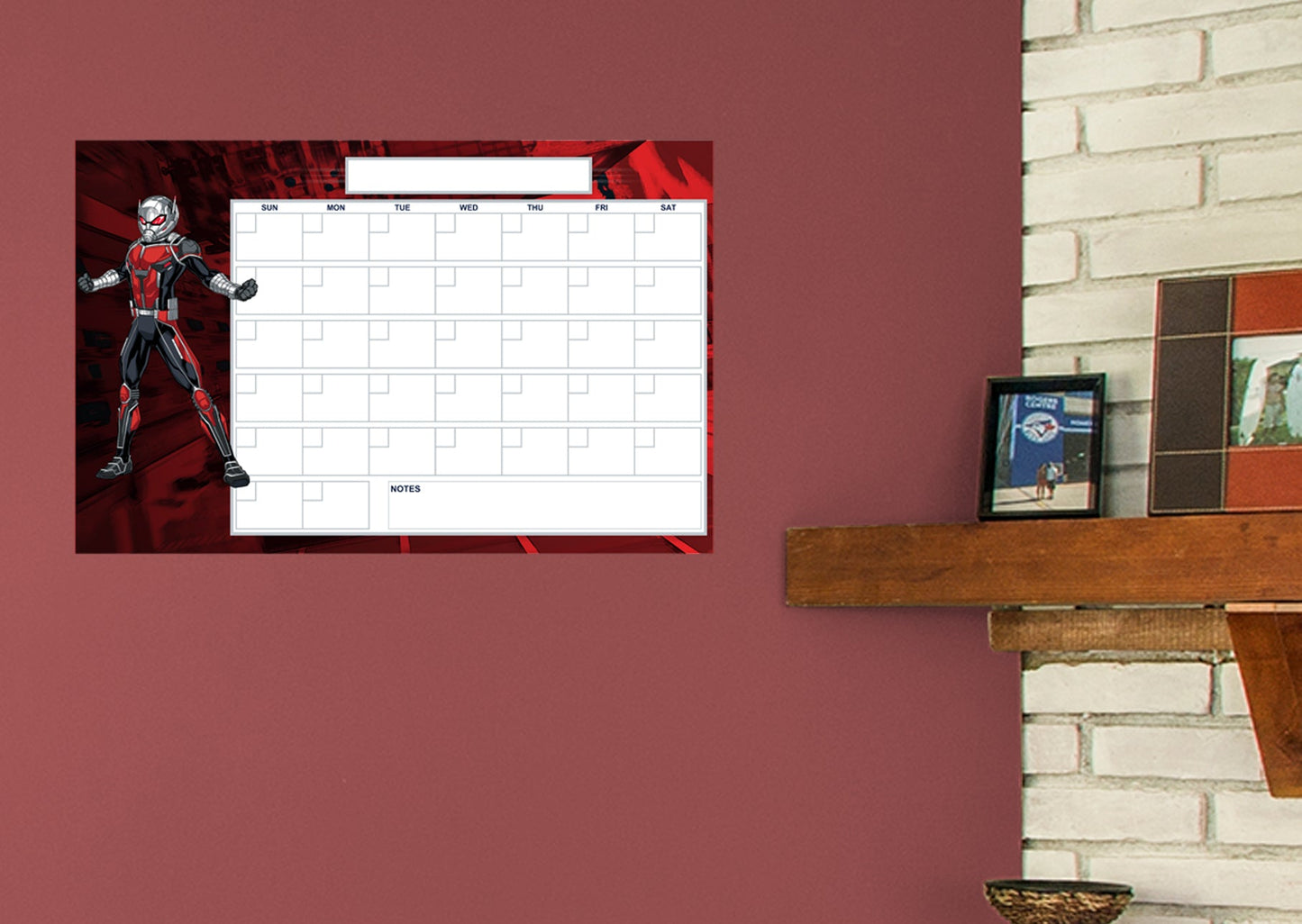 Avengers: ANT MAN Blank Calendar Dry Erase        - Officially Licensed Marvel Removable     Adhesive Decal