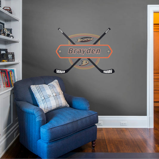 Anaheim Ducks: Personalized Name - Officially Licensed NHL Transfer Decal