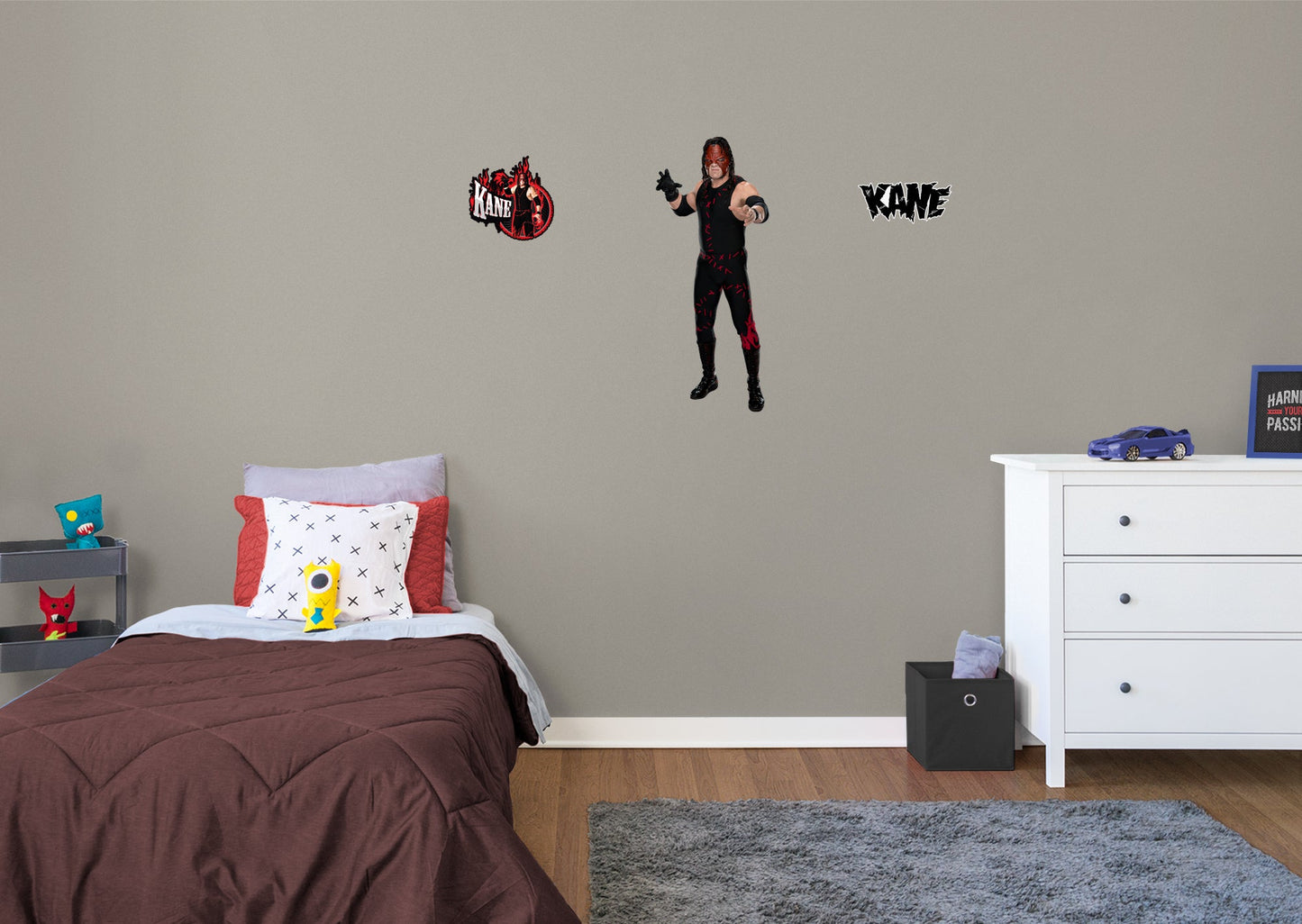 Kane         - Officially Licensed WWE Removable Wall   Adhesive Decal