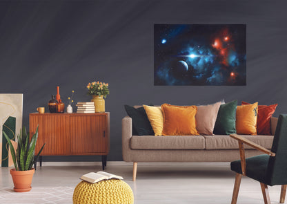 Planets:  Light Mural        -   Removable     Adhesive Decal