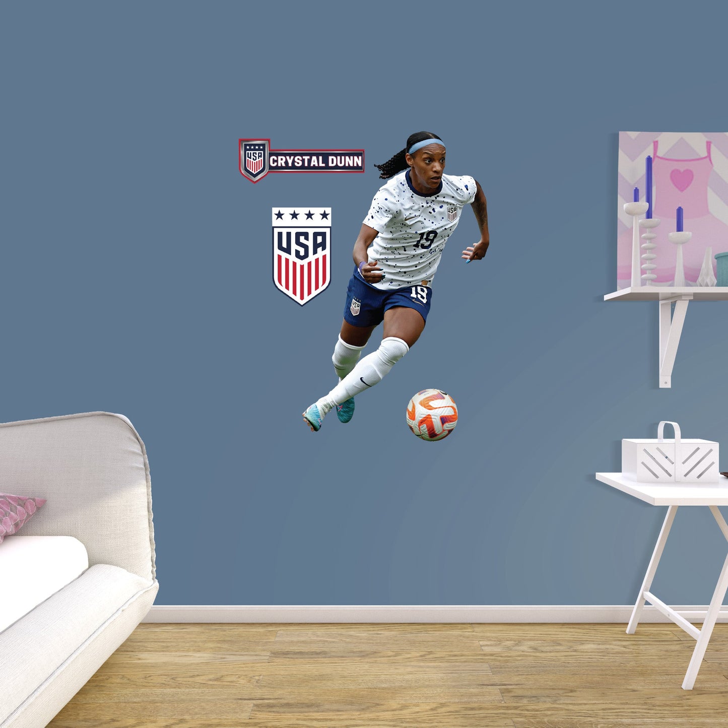 Crystal Dunn         - Officially Licensed USWNT Removable     Adhesive Decal