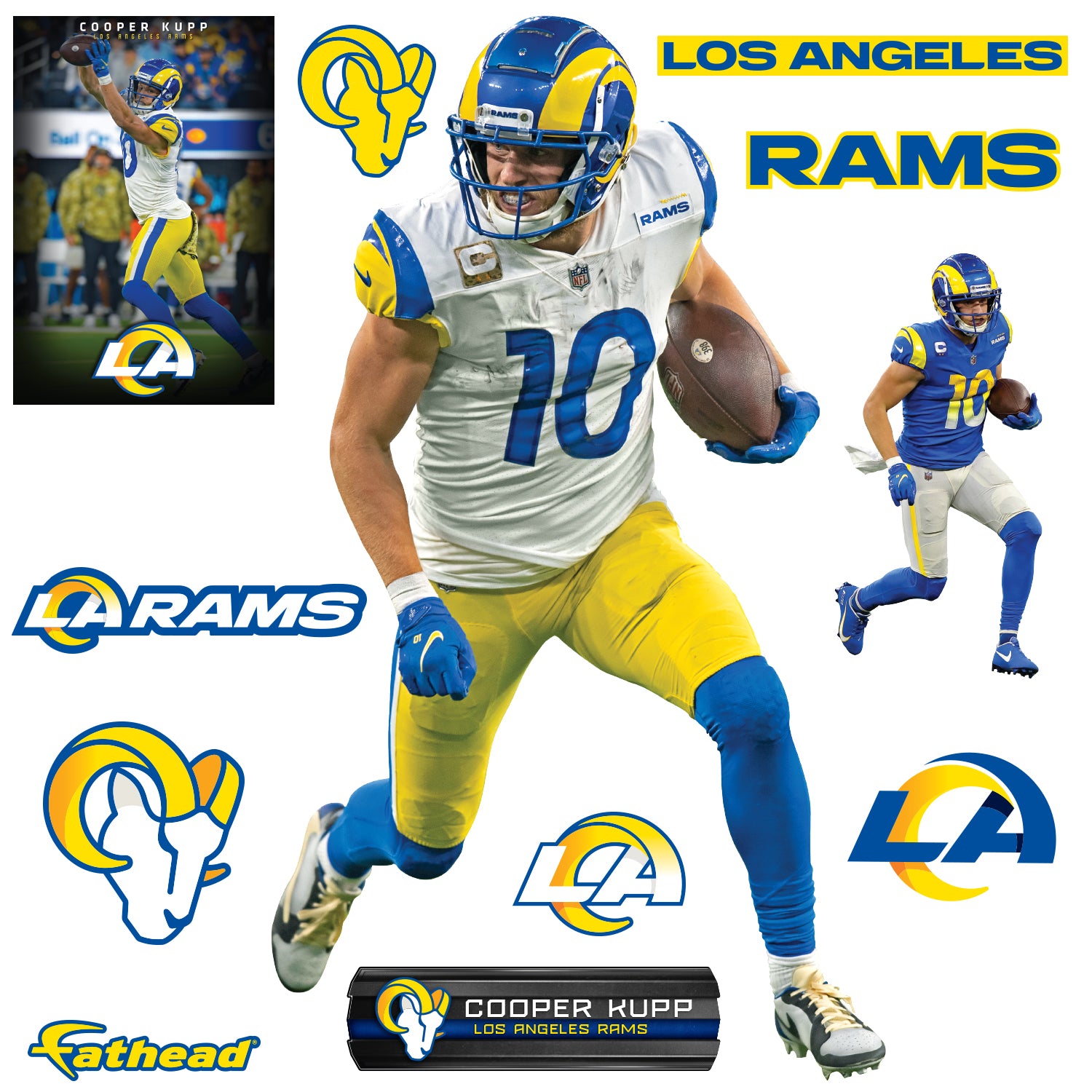 Los Angeles Rams: Cooper Kupp 2022 - Officially Licensed NFL Removable  Adhesive Decal