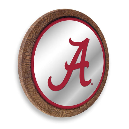 Alabama Crimson Tide: "Faux" Barrel Top Mirrored Wall Sign - The Fan-Brand