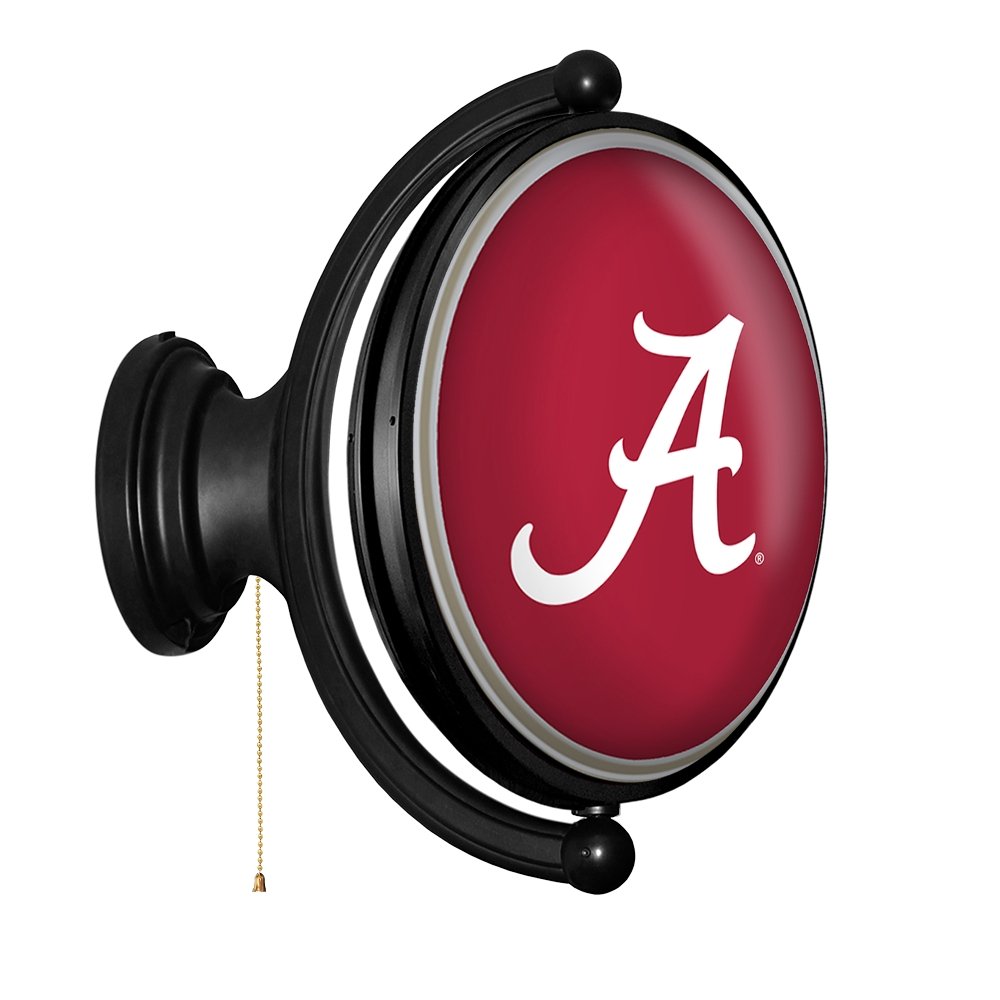 Alabama Crimson Tide: Original Oval Rotating Lighted Wall Sign - The Fan-Brand
