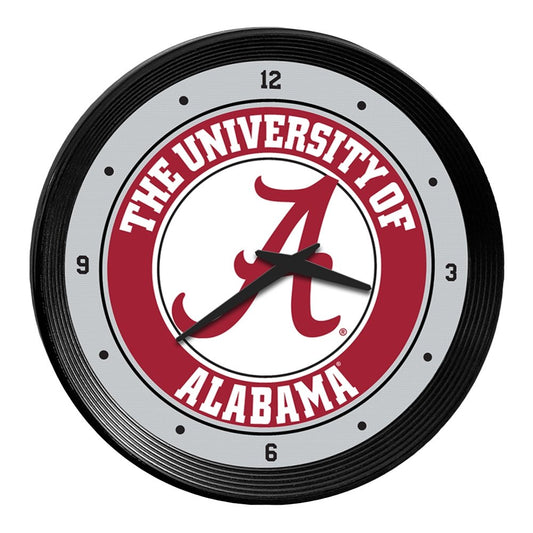 Alabama Crimson Tide: Ribbed Frame Wall Clock - The Fan-Brand