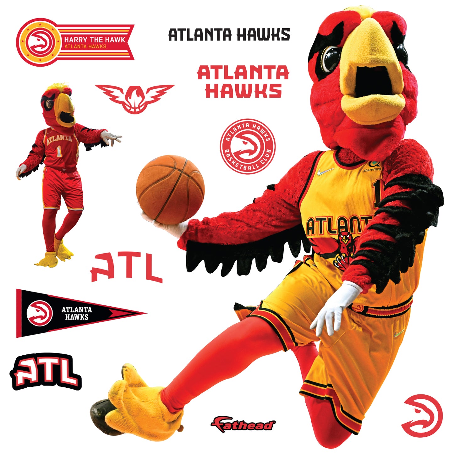 Life-Size Mascot +11 Decals  (57"W x 72"H) 