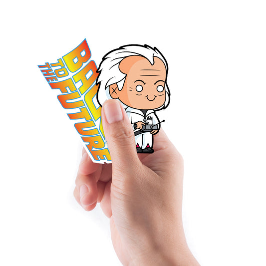 Sheet of 5 -Back to the Future:  KAWAII DOC Minis        - Officially Licensed NBC Universal Removable    Adhesive Decal