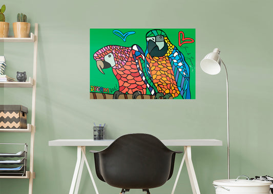 Dream Big Art:  Love Birds Mural        - Officially Licensed Juan de Lascurain Removable Wall   Adhesive Decal