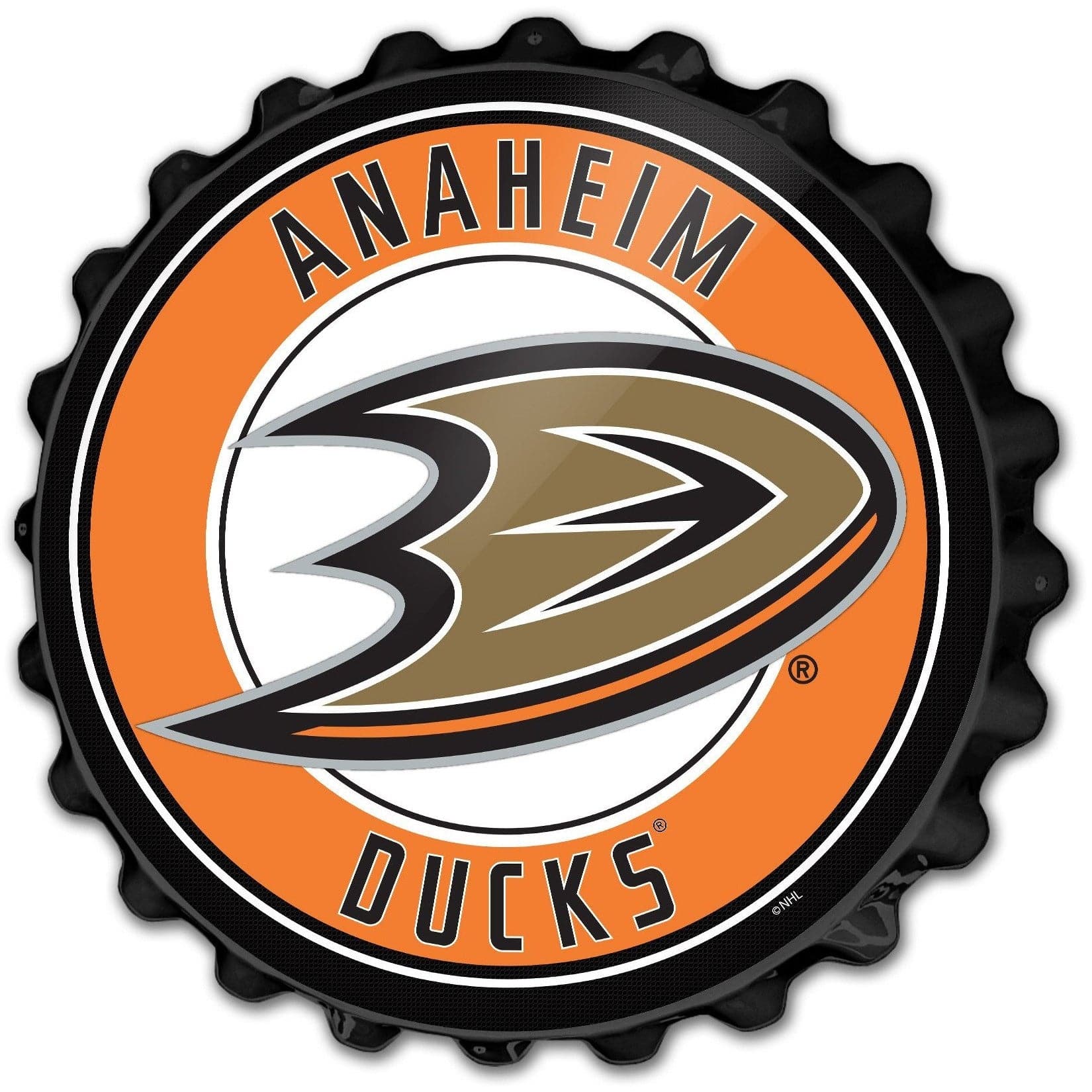 Anaheim Ducks: Bottle Cap Wall Sign - The Fan-Brand
