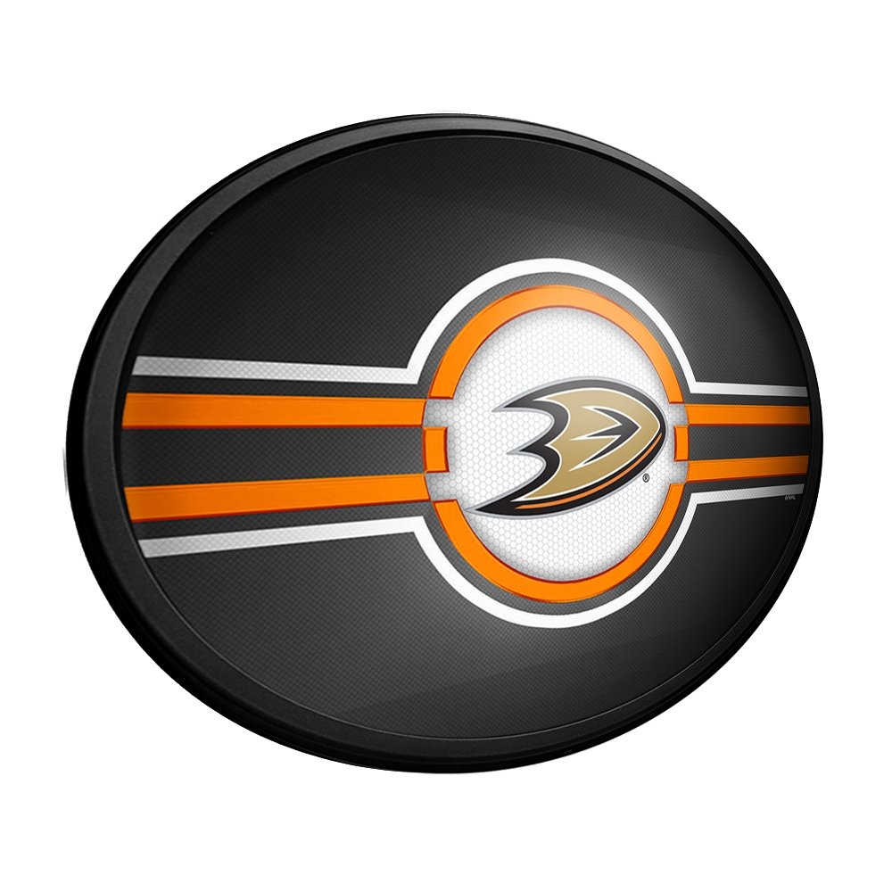Anaheim Ducks: Oval Slimline Lighted Wall Sign - The Fan-Brand