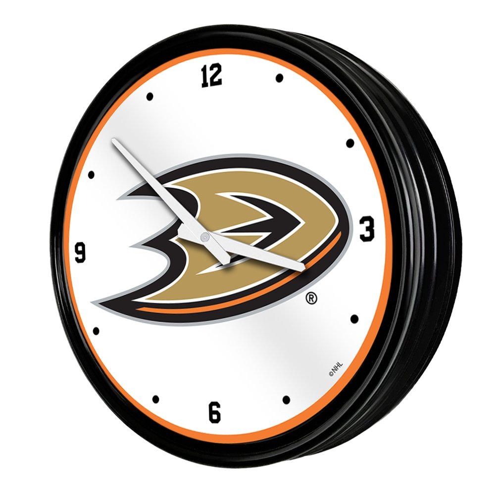 Anaheim Ducks: Retro Lighted Wall Clock - The Fan-Brand
