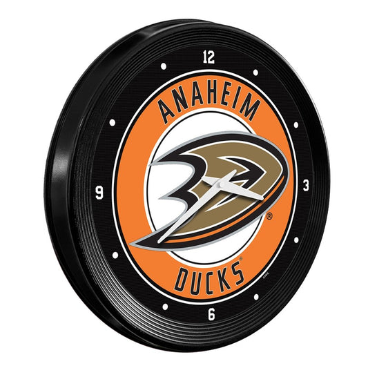 Anaheim Ducks: Ribbed Frame Wall Clock - The Fan-Brand